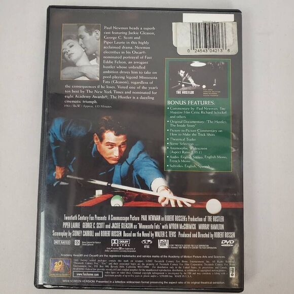 The Hustler (1961 Film) Drama/Sport [DVD] - Picture 5 of 5